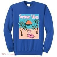 Summer Vibes Vacay Beach Flamingo Vacation Gift Sweatshirt thumb 0