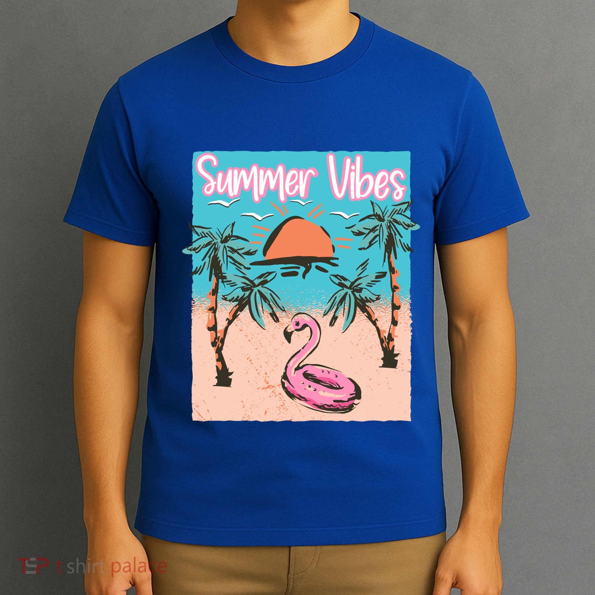 Summer Vibes Vacay Beach Flamingo Vacation Gift T-Shirt