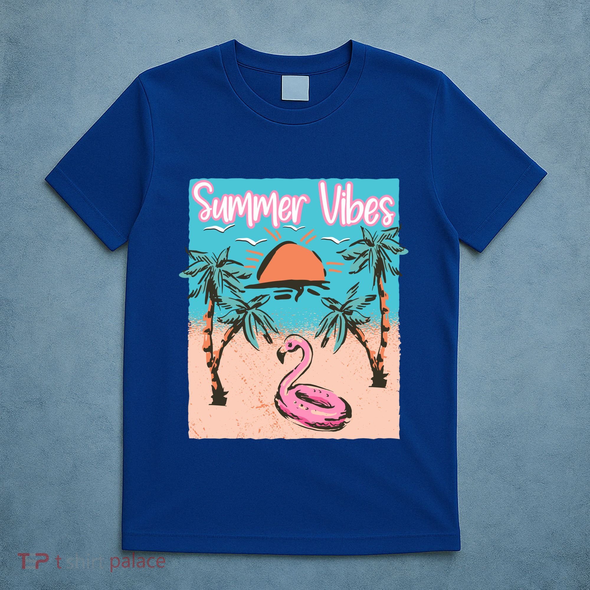 Summer Vibes Vacay Beach Flamingo Vacation Gift T-Shirt