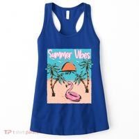 Summer Vibes Vacay Beach Flamingo Vacation Gift Women's Tank Top thumb 0