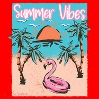 Summer Vibes Vacay Beach Flamingo Vacation Gift Santa Hat thumb 1
