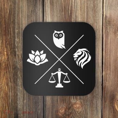 Stoic Virtues Wisdom Temperance Justice Courage Stoicism Stoic Virtues Wisdom Coaster