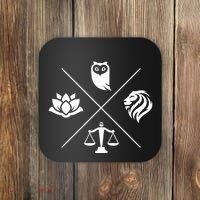Stoic Virtues Wisdom Temperance Justice Courage Stoicism Stoic Virtues Wisdom Coaster thumb 0