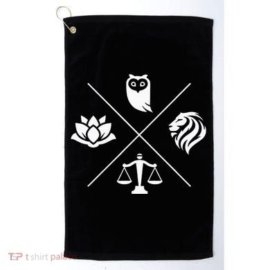 Stoic Virtues Wisdom Temperance Justice Courage Stoicism Stoic Virtues Wisdom Golf Towel