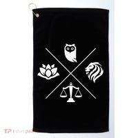 Stoic Virtues Wisdom Temperance Justice Courage Stoicism Stoic Virtues Wisdom Golf Towel thumb 0