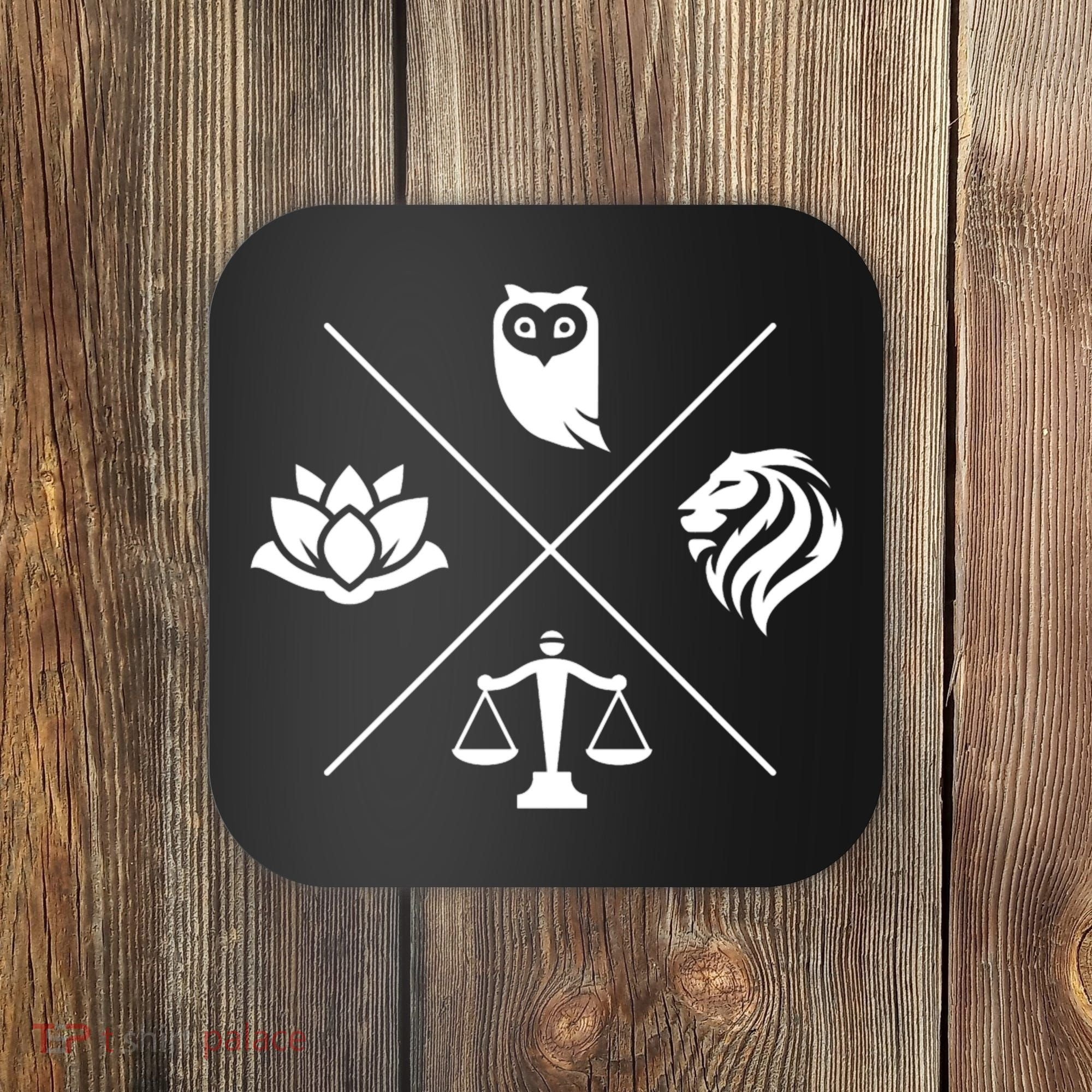 Stoic Virtues Wisdom Temperance Justice Courage Stoicism Coaster
