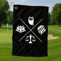 Stoic Virtues Wisdom Temperance Justice Courage Stoicism Golf Towel thumb 1
