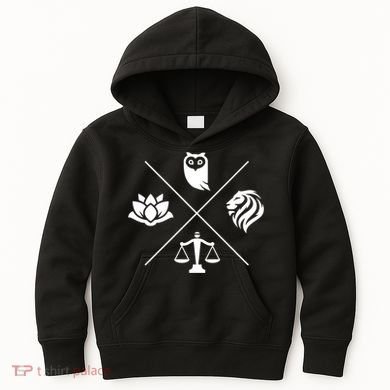 Stoic Virtues Wisdom Temperance Justice Courage Stoicism Kids Hoodie