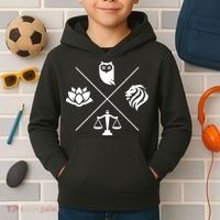 Stoic Virtues Wisdom Temperance Justice Courage Stoicism Kids Hoodie thumb 2