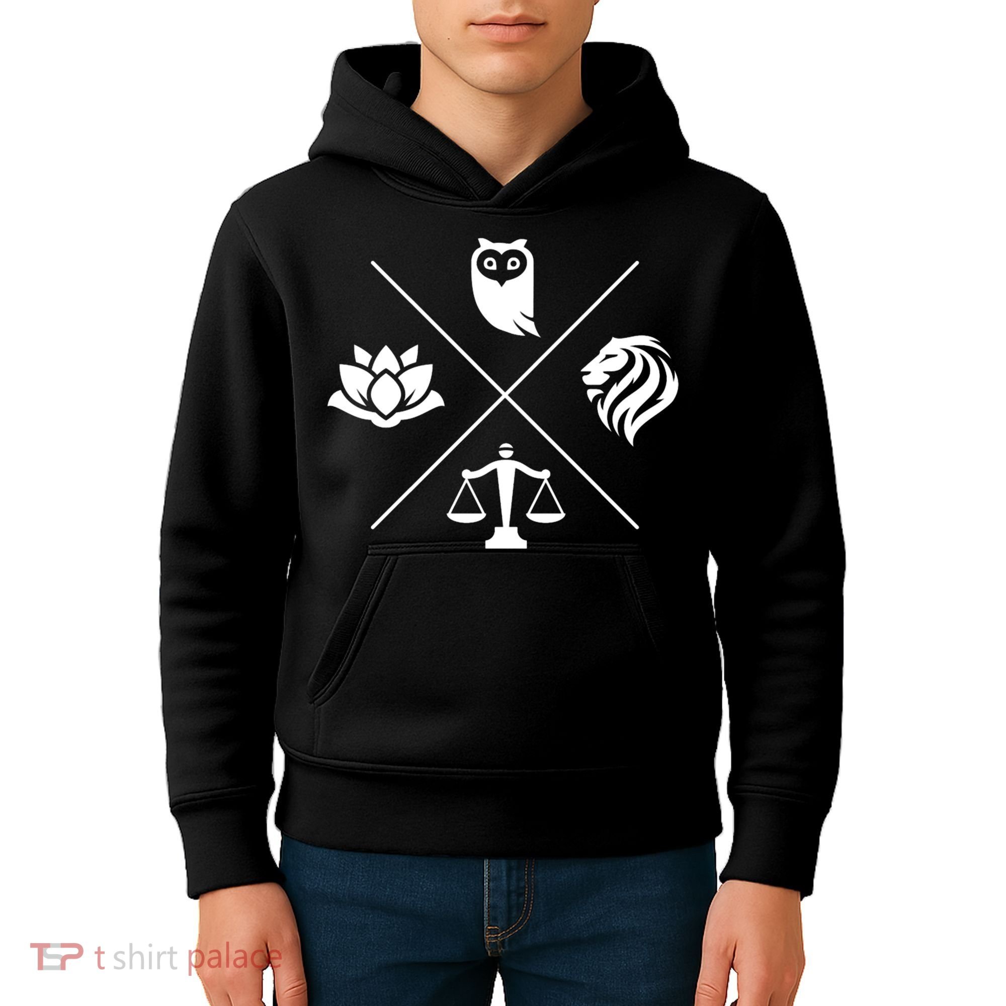 Stoic Virtues Wisdom Temperance Justice Courage Stoicism Kids Hoodie
