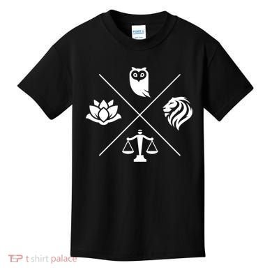 Stoic Virtues Wisdom Temperance Justice Courage Stoicism Kids T-Shirt