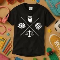 Stoic Virtues Wisdom Temperance Justice Courage Stoicism Kids T-Shirt thumb 3