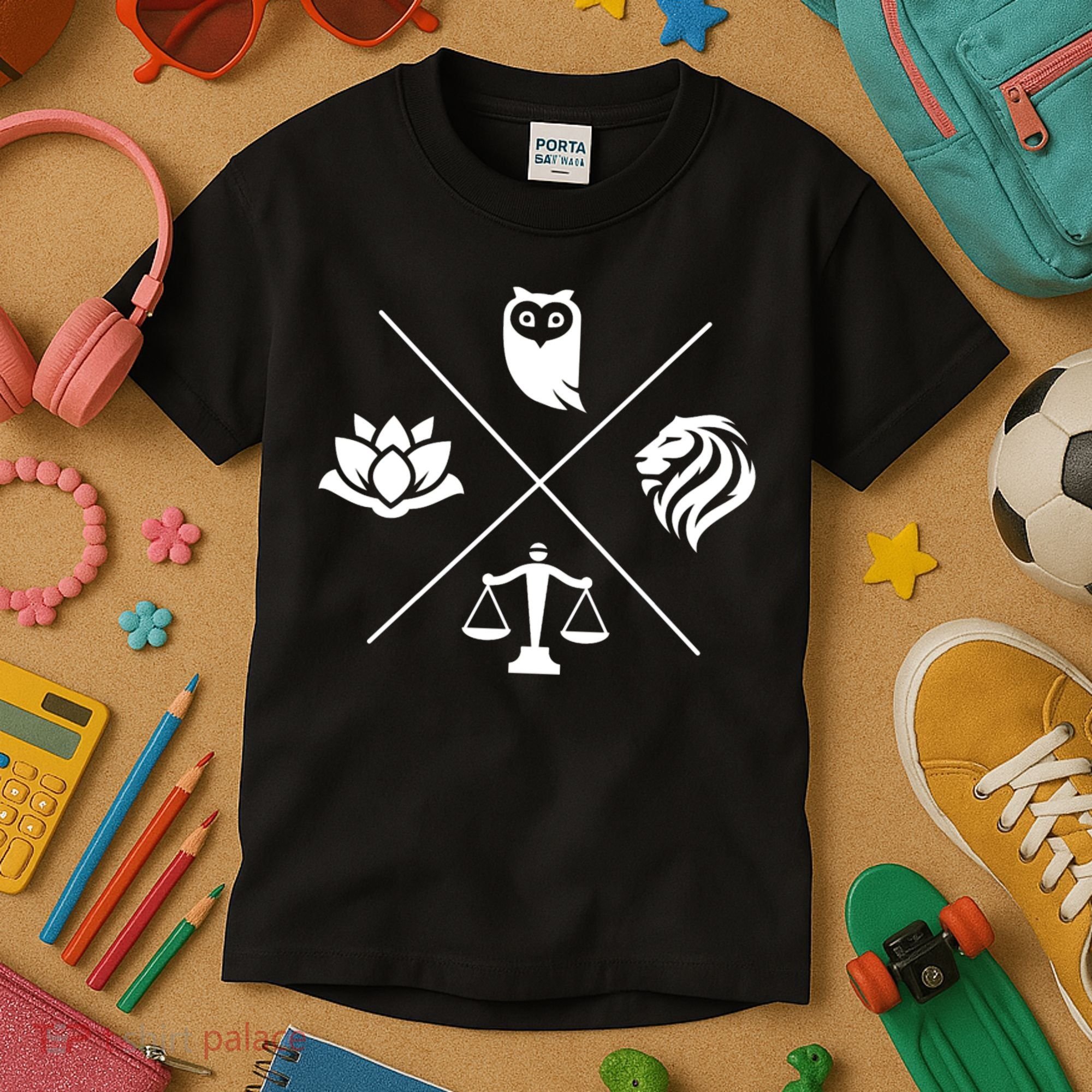 Stoic Virtues Wisdom Temperance Justice Courage Stoicism Kids T-Shirt