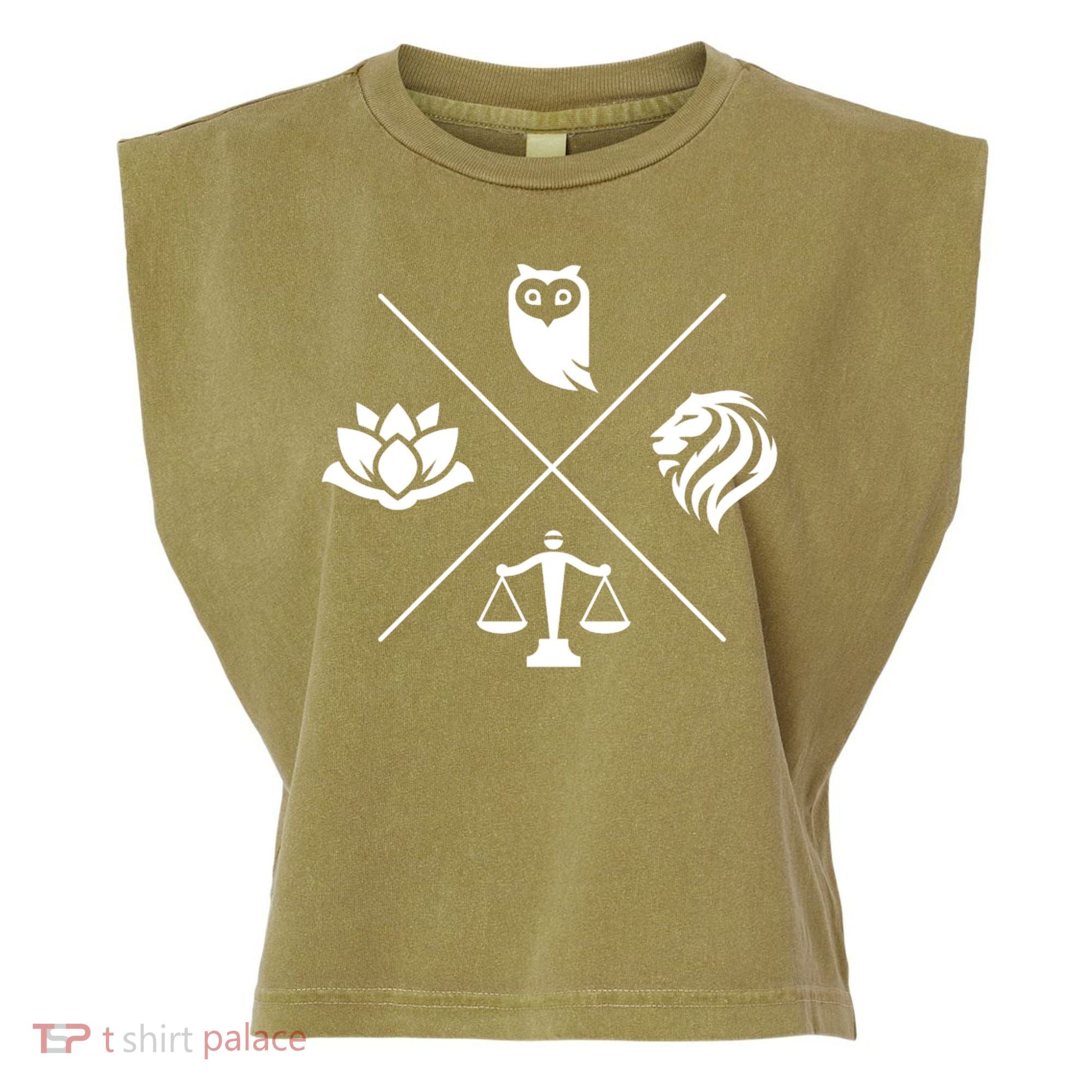Stoic Virtues Wisdom Temperance Justice Courage Stoicism Garment-Dyed Women's Muscle Tee