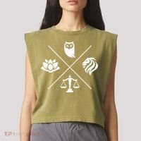Stoic Virtues Wisdom Temperance Justice Courage Stoicism Garment-Dyed Women's Muscle Tee thumb 2