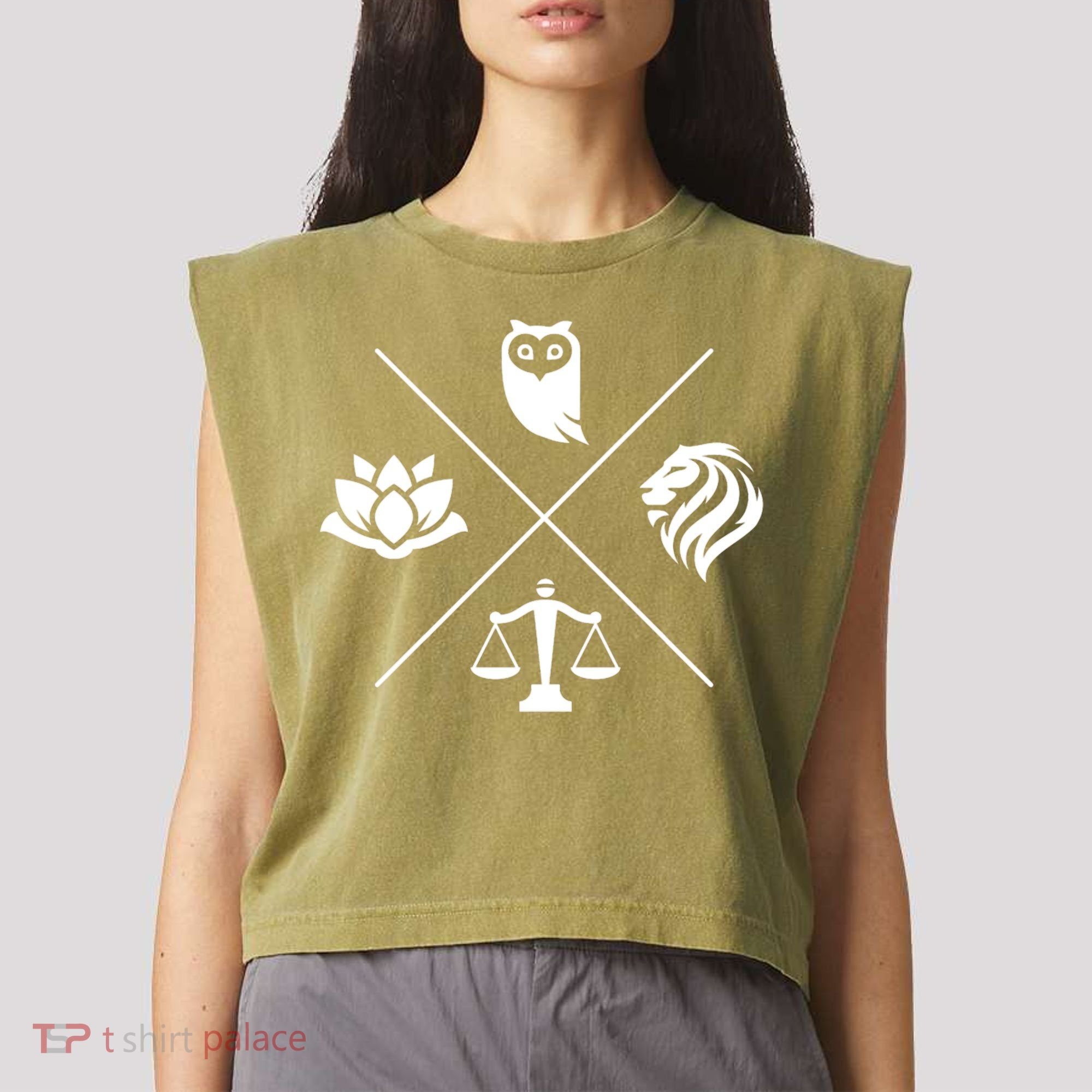 Stoic Virtues Wisdom Temperance Justice Courage Stoicism Garment-Dyed Women's Muscle Tee