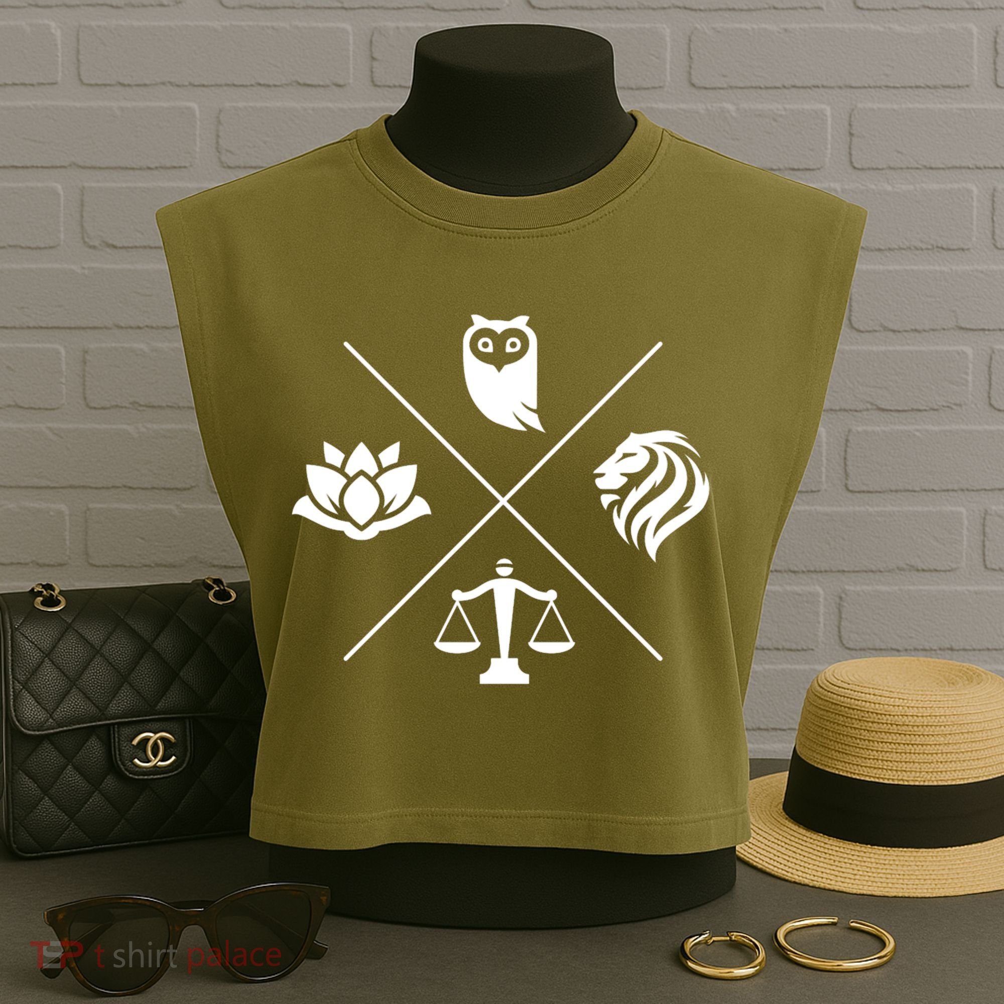 Stoic Virtues Wisdom Temperance Justice Courage Stoicism Garment-Dyed Women's Muscle Tee