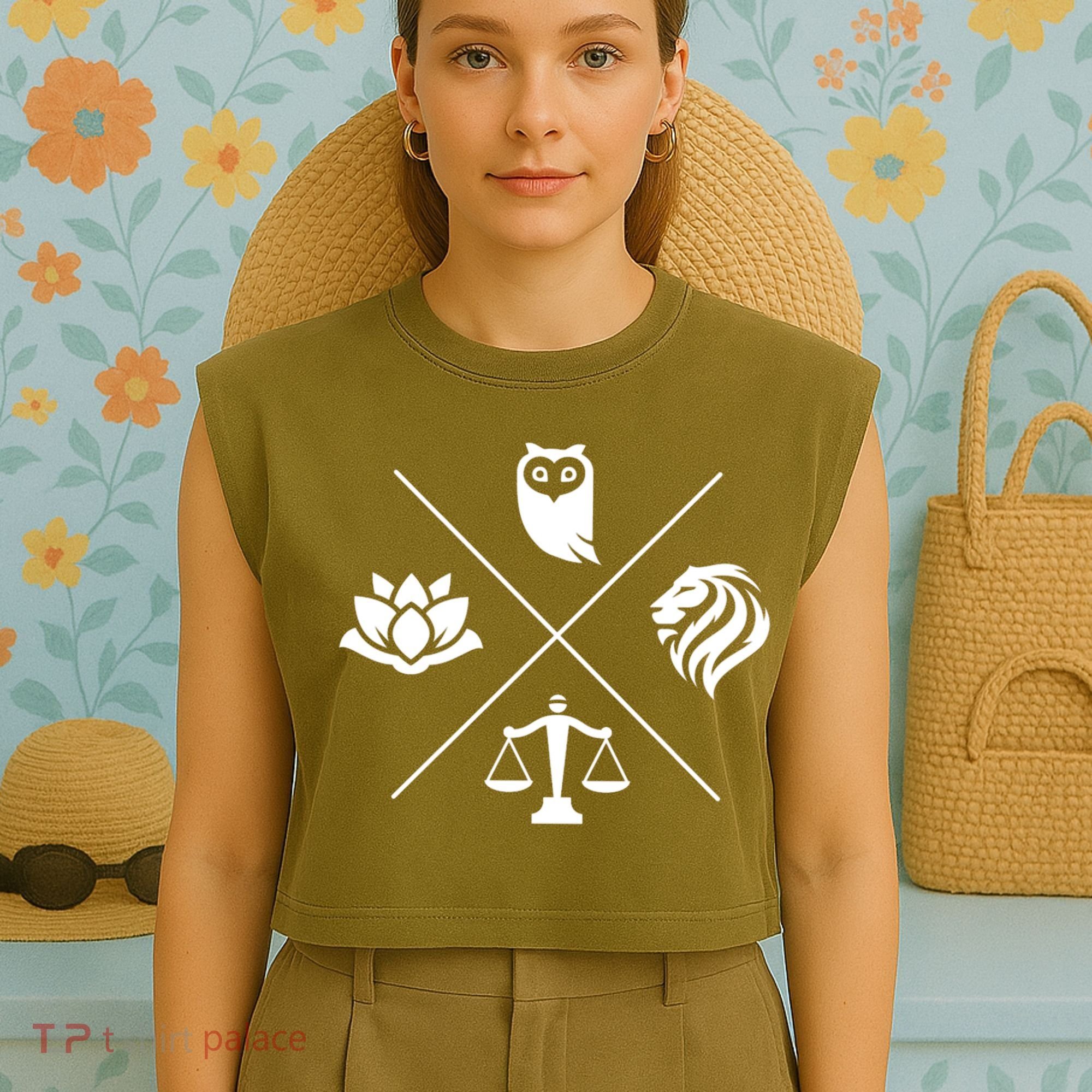 Stoic Virtues Wisdom Temperance Justice Courage Stoicism Garment-Dyed Women's Muscle Tee
