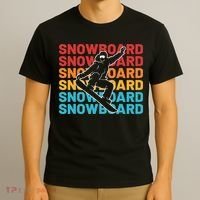 Snowboard Vintage Winter Sports Alpine Skiing Snowboarder T-Shirt thumb 3