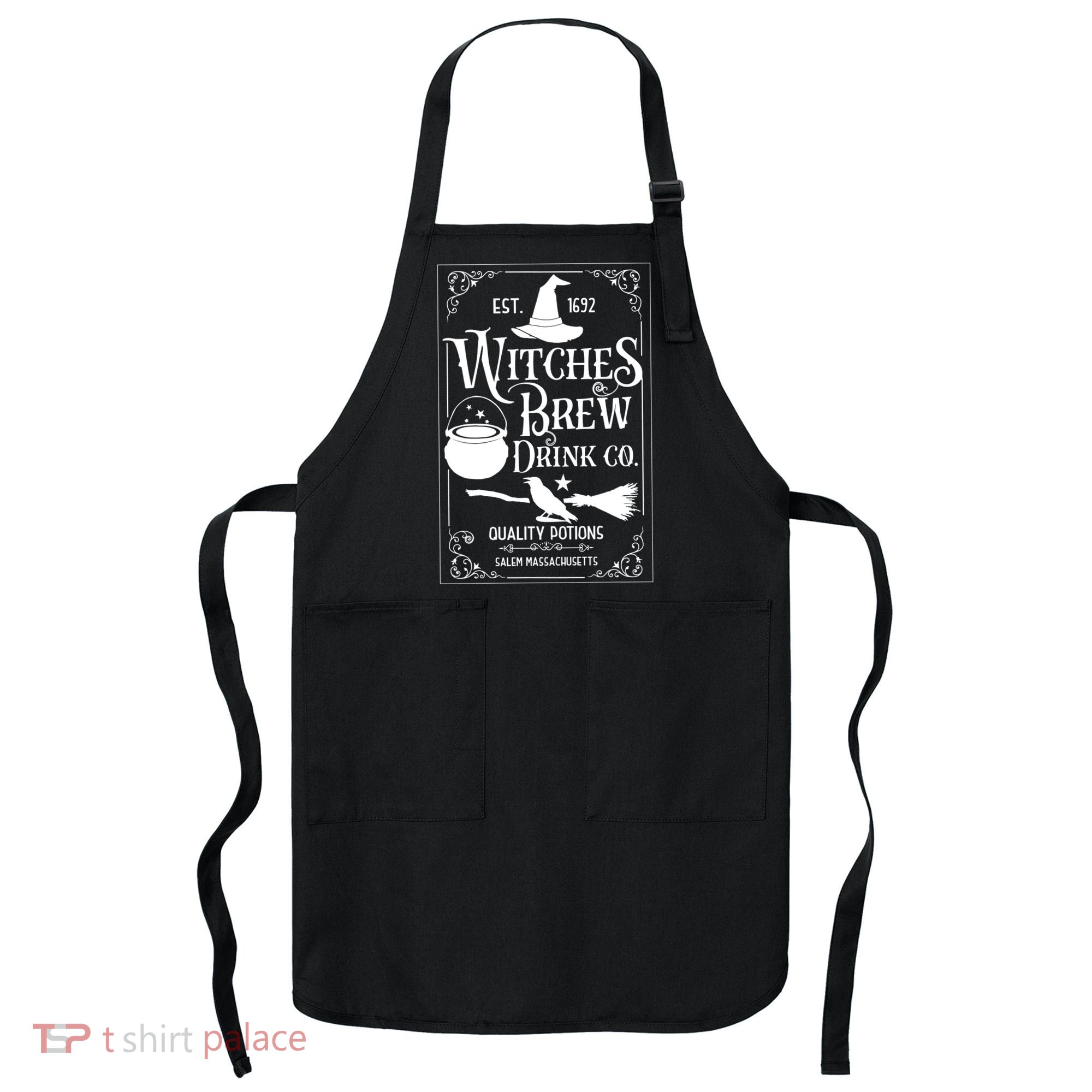 Salem Witch 1692 Witches Brew Drink Funny Witchy Halloween Apron