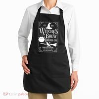 Salem Witch 1692 Witches Brew Drink Funny Witchy Halloween Apron thumb 2