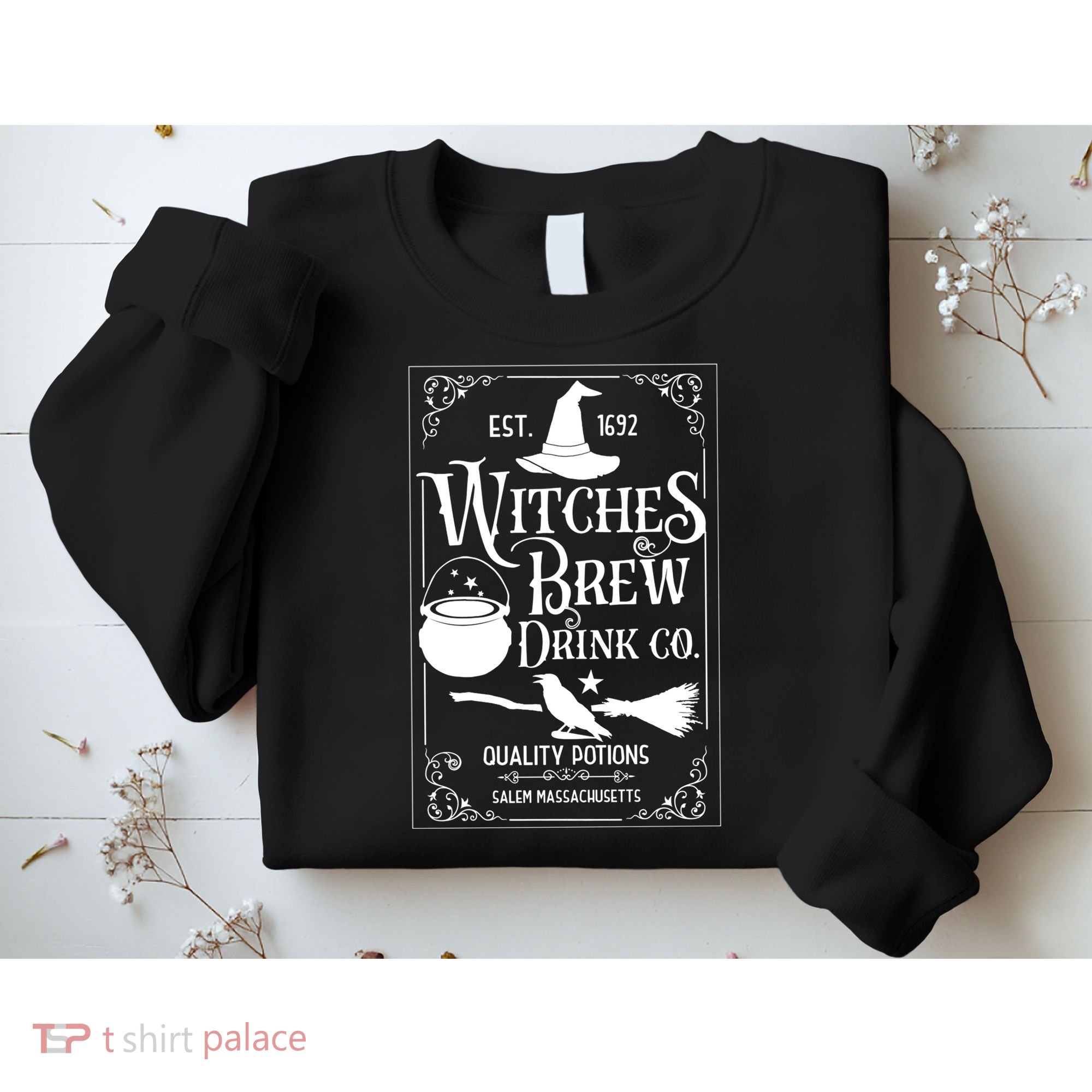 Salem Witch 1692 Witches Brew Drink Funny Witchy Halloween Sweatshirt