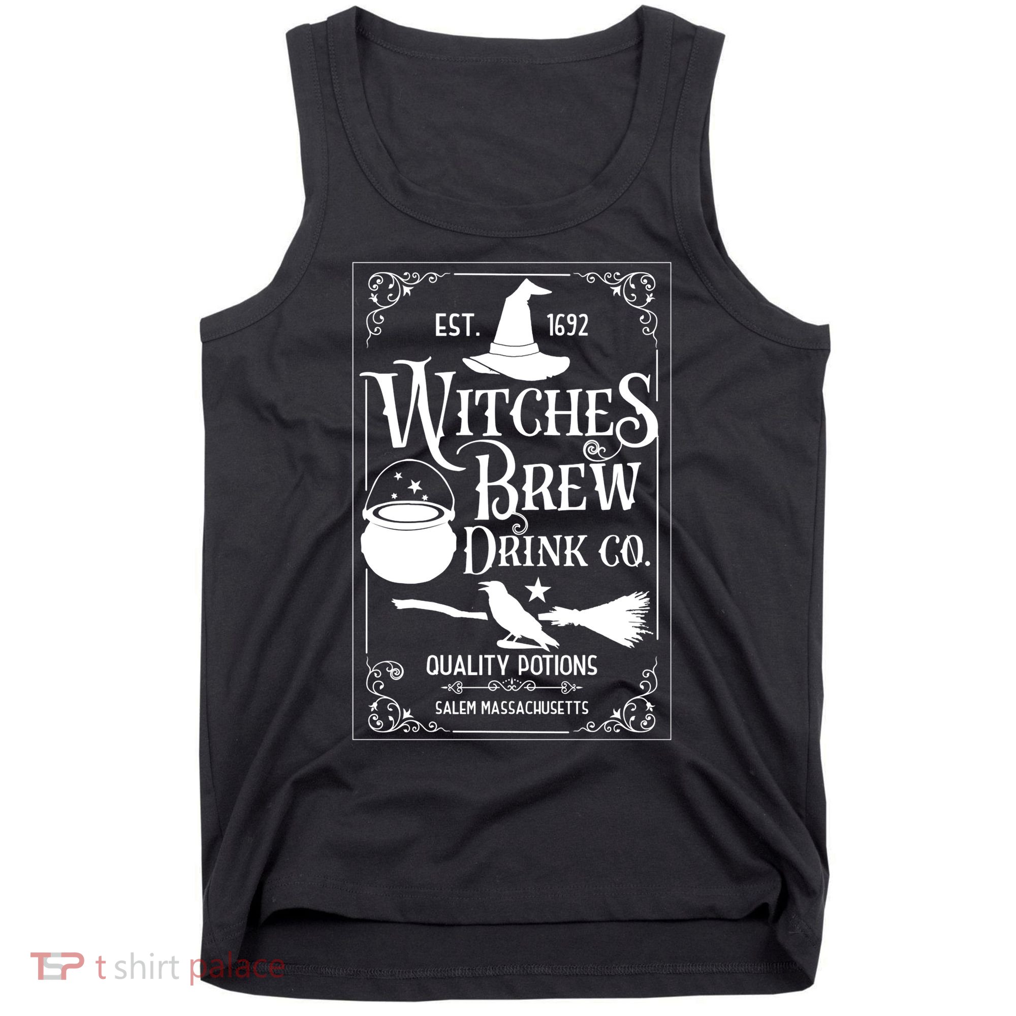 Salem Witch 1692 Witches Brew Drink Funny Witchy Halloween Tank Top