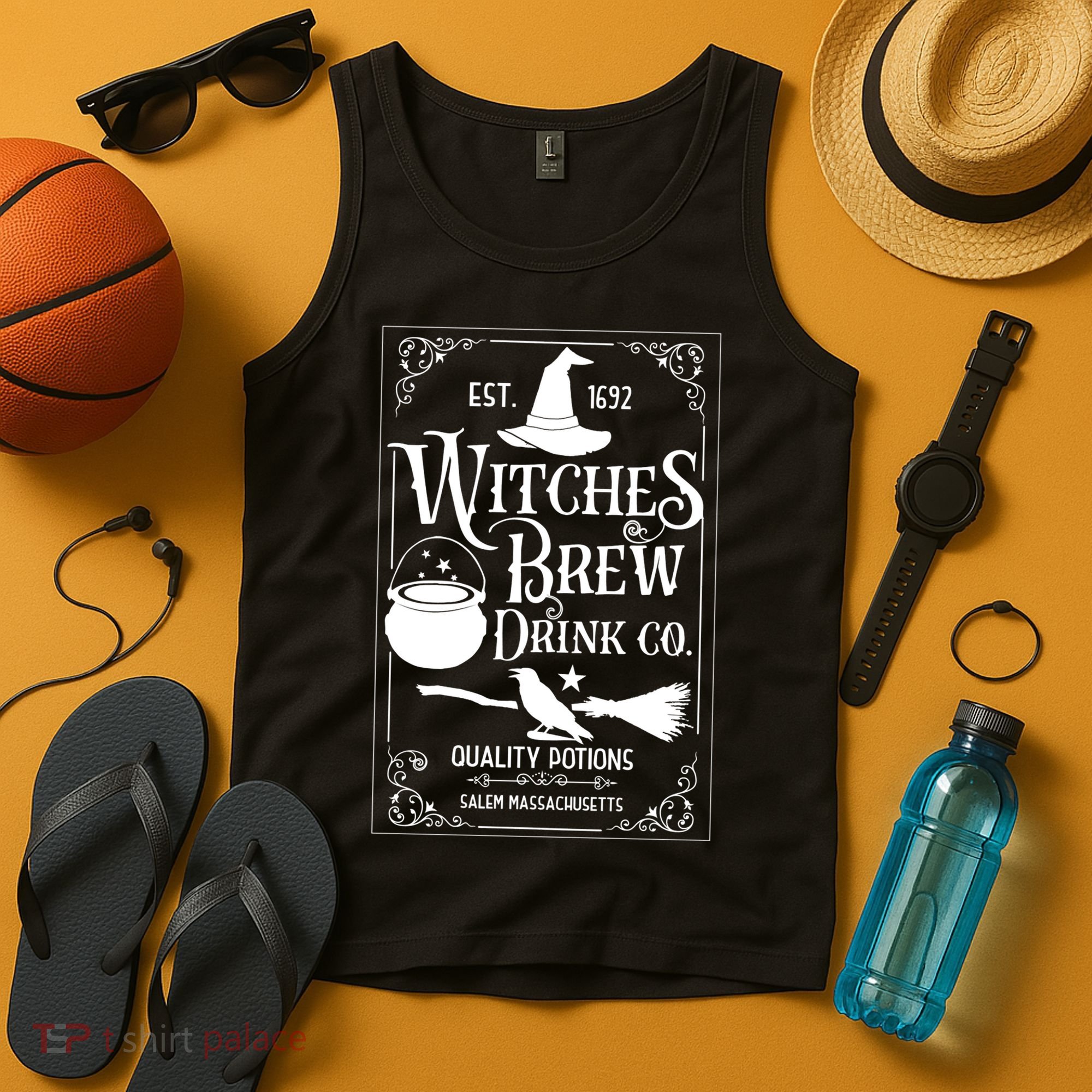 Salem Witch 1692 Witches Brew Drink Funny Witchy Halloween Tank Top