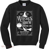 Salem Witch 1692 Witches Brew Drink Funny Witchy Halloween Kids Sweatshirt thumb 0