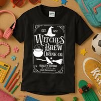 Salem Witch 1692 Witches Brew Drink Funny Witchy Halloween Kids T-Shirt thumb 3