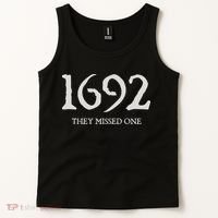 Salem Witch 1692 They Missed One Halloween Massachusetts Witch Trials Season Tank Top thumb 2
