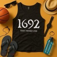 Salem Witch 1692 They Missed One Halloween Massachusetts Witch Trials Season Tank Top thumb 4
