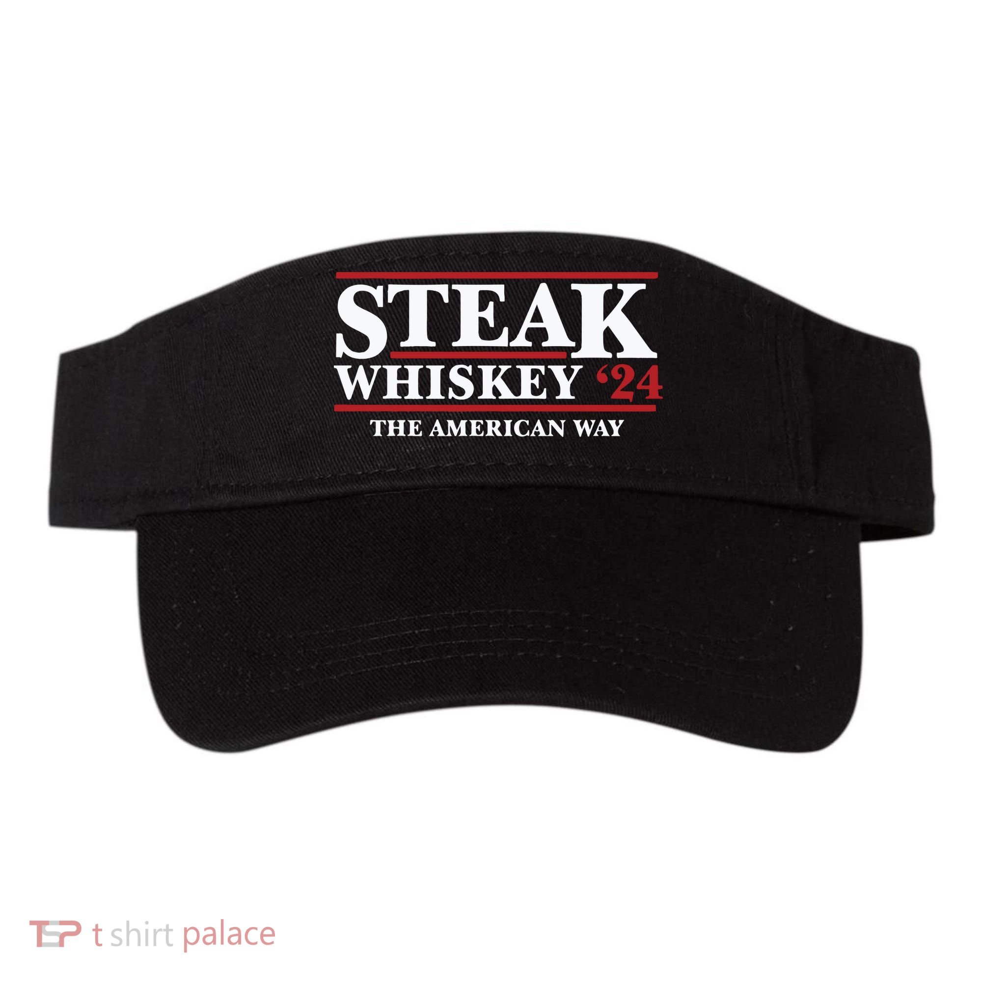 Steak Whiskey 24 The American Way Visor