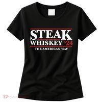 Steak Whiskey 24 The American Way Women's T-Shirt thumb 0