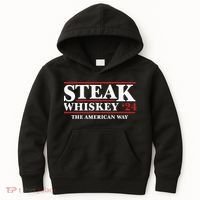 Steak Whiskey 24 The American Way Kids Hoodie thumb 0