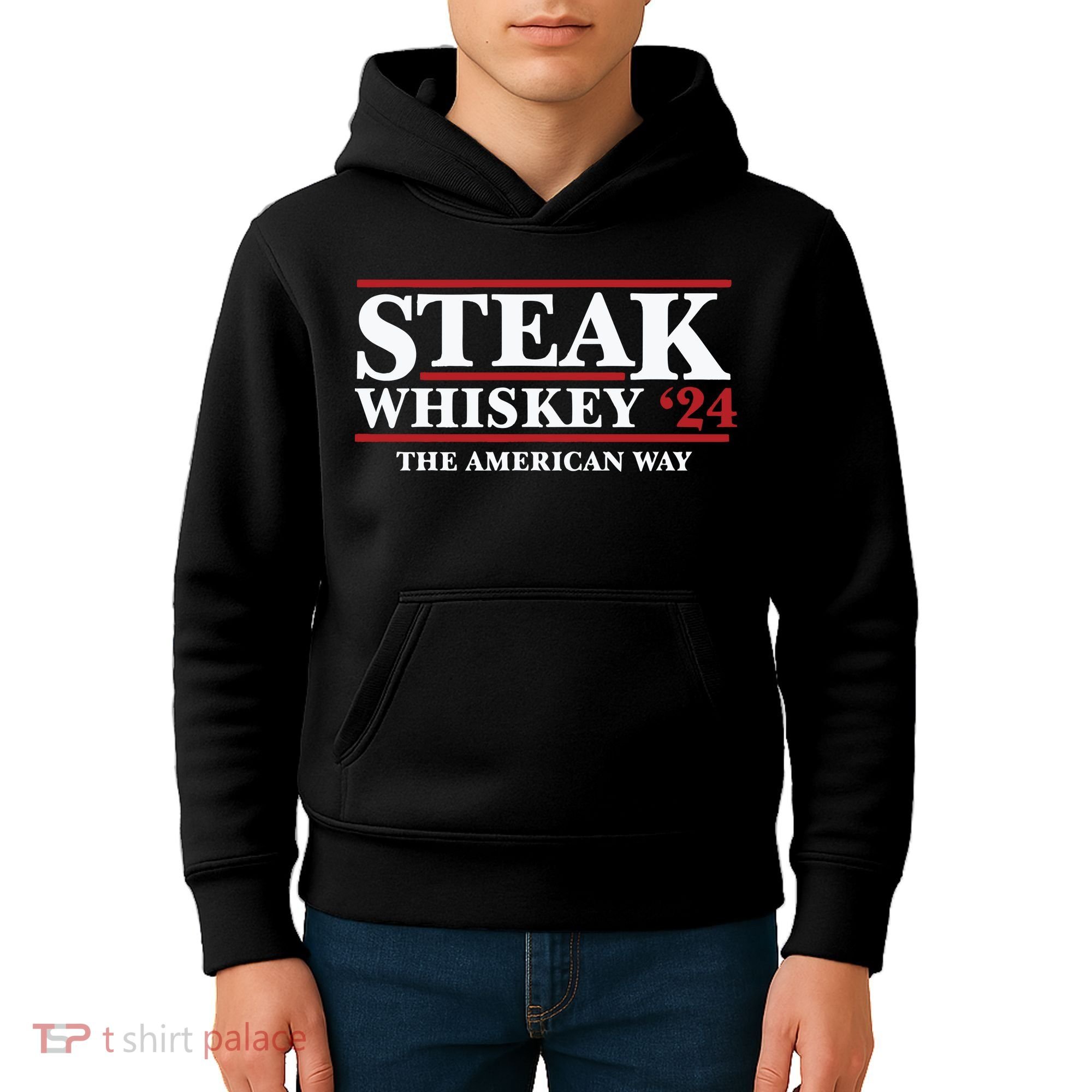 Steak Whiskey 24 The American Way Kids Hoodie