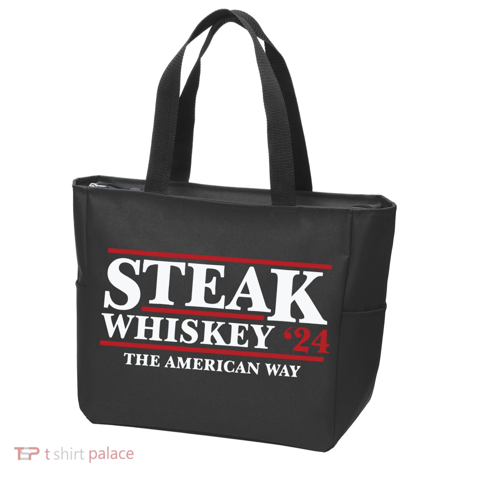 Steak Whiskey 24 The American Way Tote Bag
