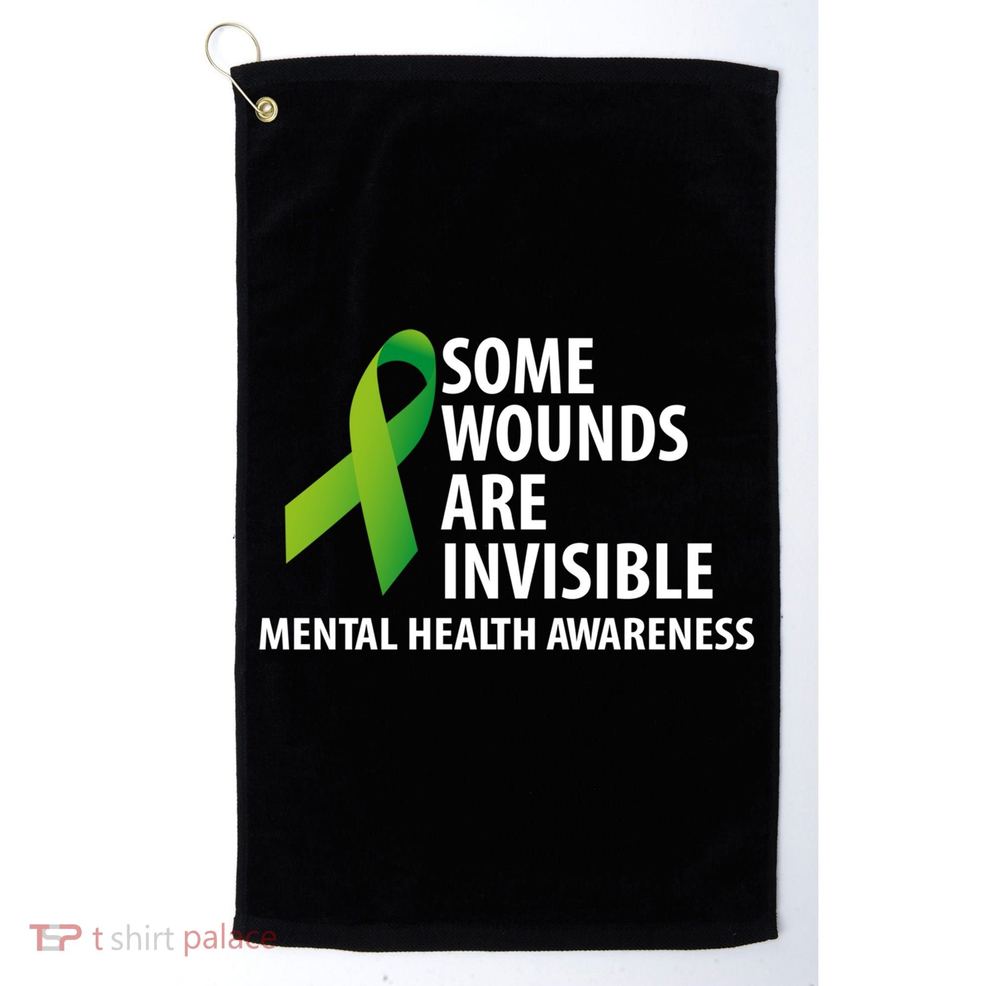 Some Wounds Are Invisible Tal Health Awareness Month Gift Golf Towel