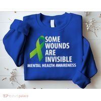 Some Wounds Are Invisible Tal Health Awareness Month Gift Sweatshirt thumb 2