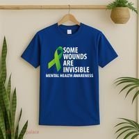 Some Wounds Are Invisible Tal Health Awareness Month Gift T-Shirt thumb 2