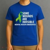 Some Wounds Are Invisible Tal Health Awareness Month Gift T-Shirt thumb 3