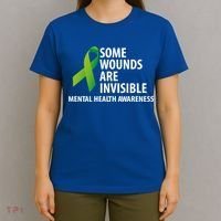 Some Wounds Are Invisible Tal Health Awareness Month Gift T-Shirt thumb 4