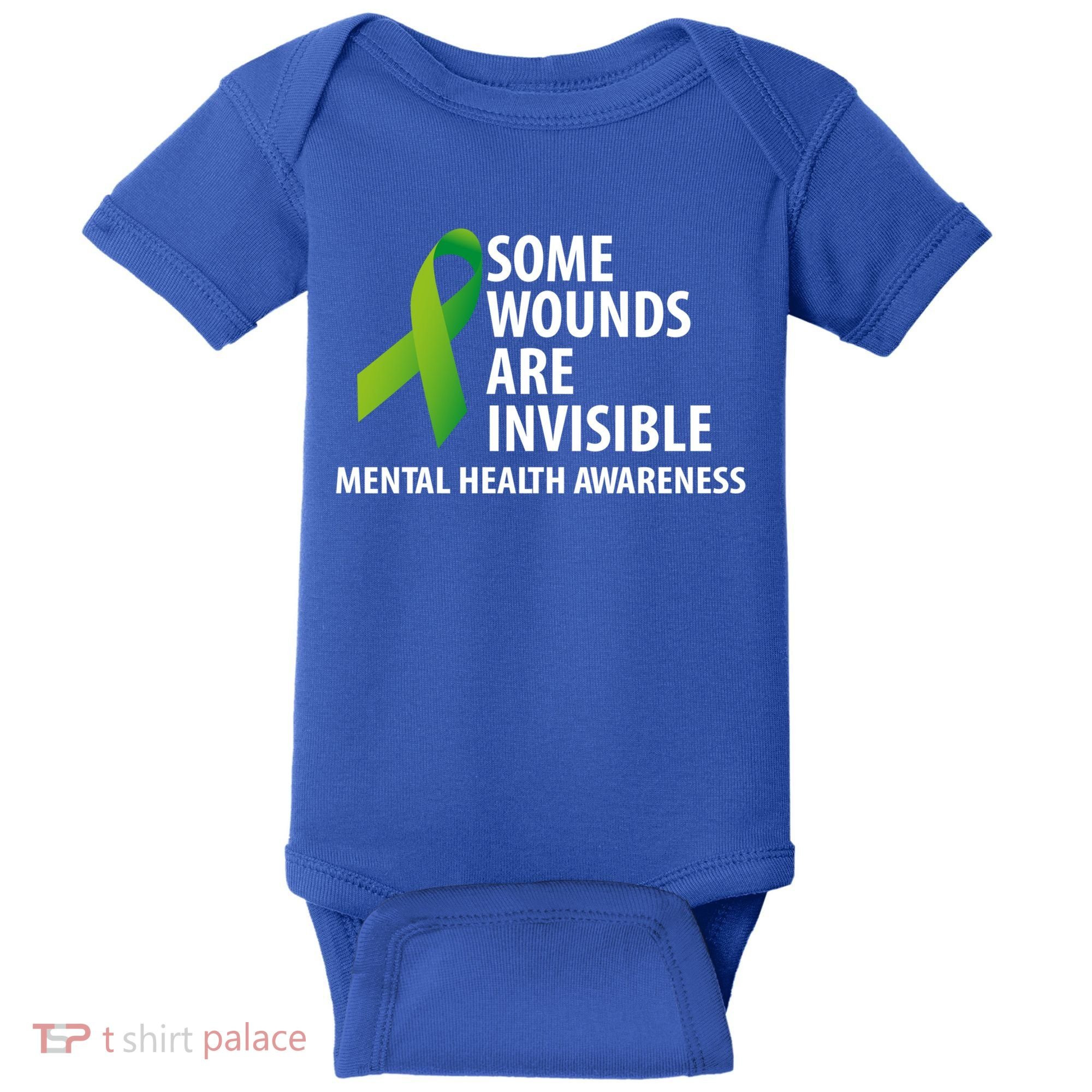 Some Wounds Are Invisible Tal Health Awareness Month Gift Baby Bodysuit