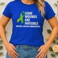 Some Wounds Are Invisible Tal Health Awareness Month Gift Women's T-Shirt thumb 2