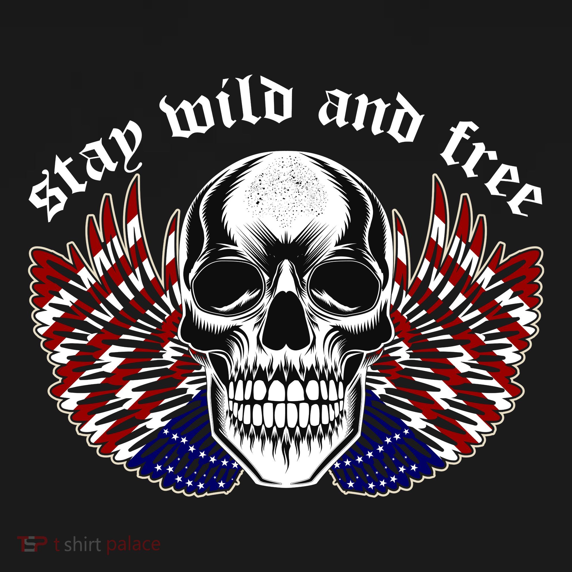 Stay Wild And Free | American Skull Flag Women's Tank Top