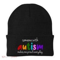 Someone With Autism Makes Me Proud Everyday Beanie thumb 0