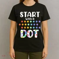 Start With A Dot Inernational Dot Day T-Shirt thumb 4