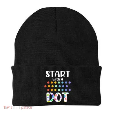 Start With A Dot Inernational Dot Day Beanie