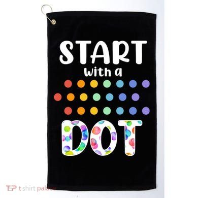 Start With A Dot Inernational Dot Day Golf Towel