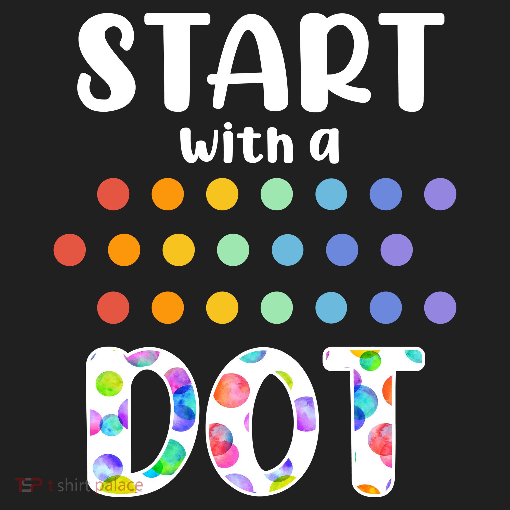 Start With A Dot Inernational Dot Day Golf Towel